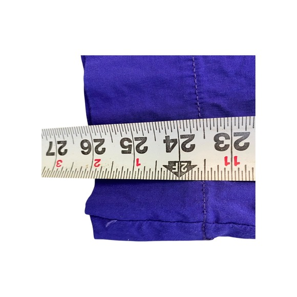 Maeve‎ Anthropologie Wide Leg Crop Pants Women's Size 28 Royal Blue Linen Blend - Picture 6 of 13